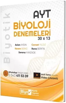 AYT Biyoloji Biyotik 30 x 13 Denemeleri Biyotik Yayınları - Hemen Satın Al
