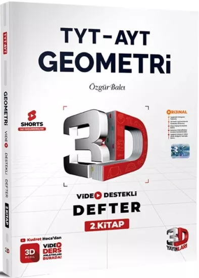 TYT AYT Geometri Video Destekli Defter 2. Kitap 3D Yayınları - Hemen Satın Al