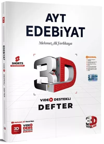 AYT Edebiyat Video Destekli Defter 3D Yayınları - Hemen Satın Al