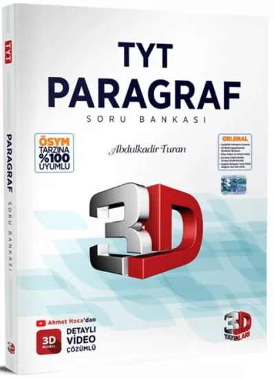 TYT Paragraf Soru Bankası 3D Yayınları - Hemen Satın Al