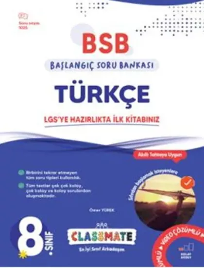 8. Sınıf Türkçe Classmate Başlangıç Soru Bankası Okyanus Yayıncılık - Hemen Satın Al