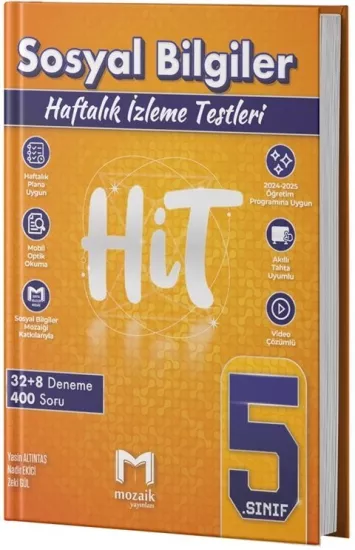 5. Sınıf Sosyal Bilgiler HİT 40 Deneme Mozaik Yayınları - Hemen Satın Al