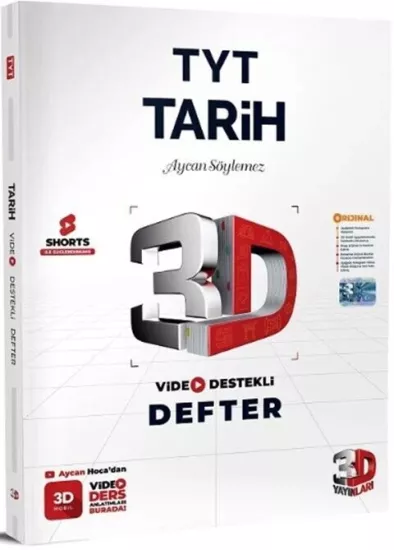 TYT Tarih Video Destekli Defter 3D Yayınları - Hemen Satın Al