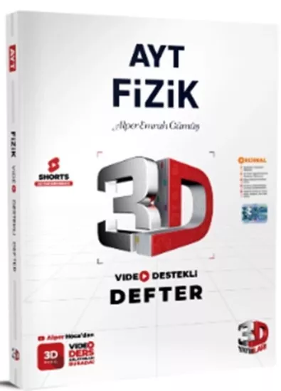 AYT Fizik Video Destekli Defter 3D Yayınları - Hemen Satın Al