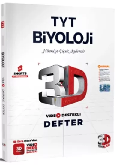 TYT 3D Biyoloji Video Destekli Defter 3D Yayınları