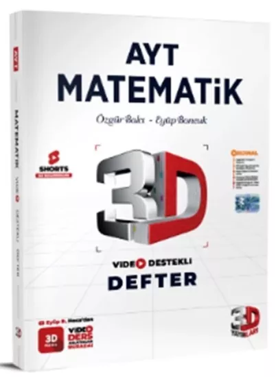 AYT 3D Matematık Video Destekli Defter 3D Yayınları