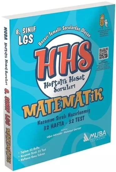 8. Sınıf LGS Matematik HHS Haftalık Hasat Soruları Muba Yayınları - Hemen Satın Al