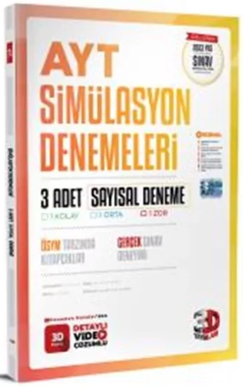 AYT Sayısal 3 lü Simülasyon Genel Deneme 3D Yayınları - Hemen Satın Al