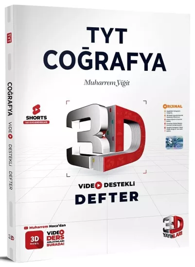 TYT 3D Coğrafya Video Destekli Defter 3D Yayınları