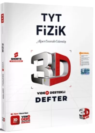 TYT 3D Fizik Video Destekli Defter 3D Yayınları