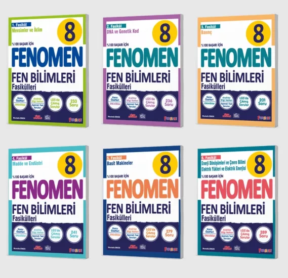 8. Sınıf Fen Bilimleri Fasikülleri (Toplam 6 Fasikül) Fenomen Yayınları