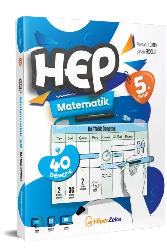 5. Sınıf HEP Matematik Haftalık Deneme Föyleri Hiper Zeka Yayınları