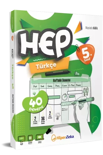5. Sınıf HEP Türkçe Haftalık Deneme Föyleri Hiper Zeka Yayınları