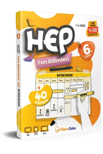6. Sınıf HEP Fen Bilimleri Haftalık Deneme Föyleri Hiper Zeka Yayınları