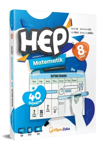 8. Sınıf HEP Matematik Haftalık Deneme Föyleri Hiper Zeka Yayınları