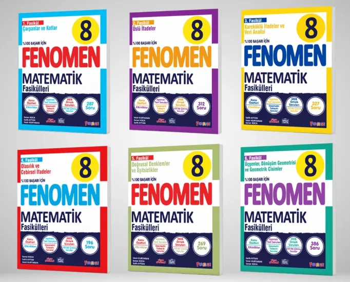8. Sınıf Matematik Fasikülleri (Toplam 6 Fasikül) Fenomen Yayınları