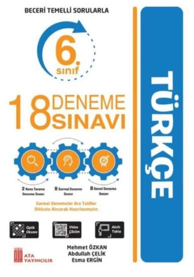 6. Sınıf Ata Yayıncılık Türkçe 18 Deneme Sınavı